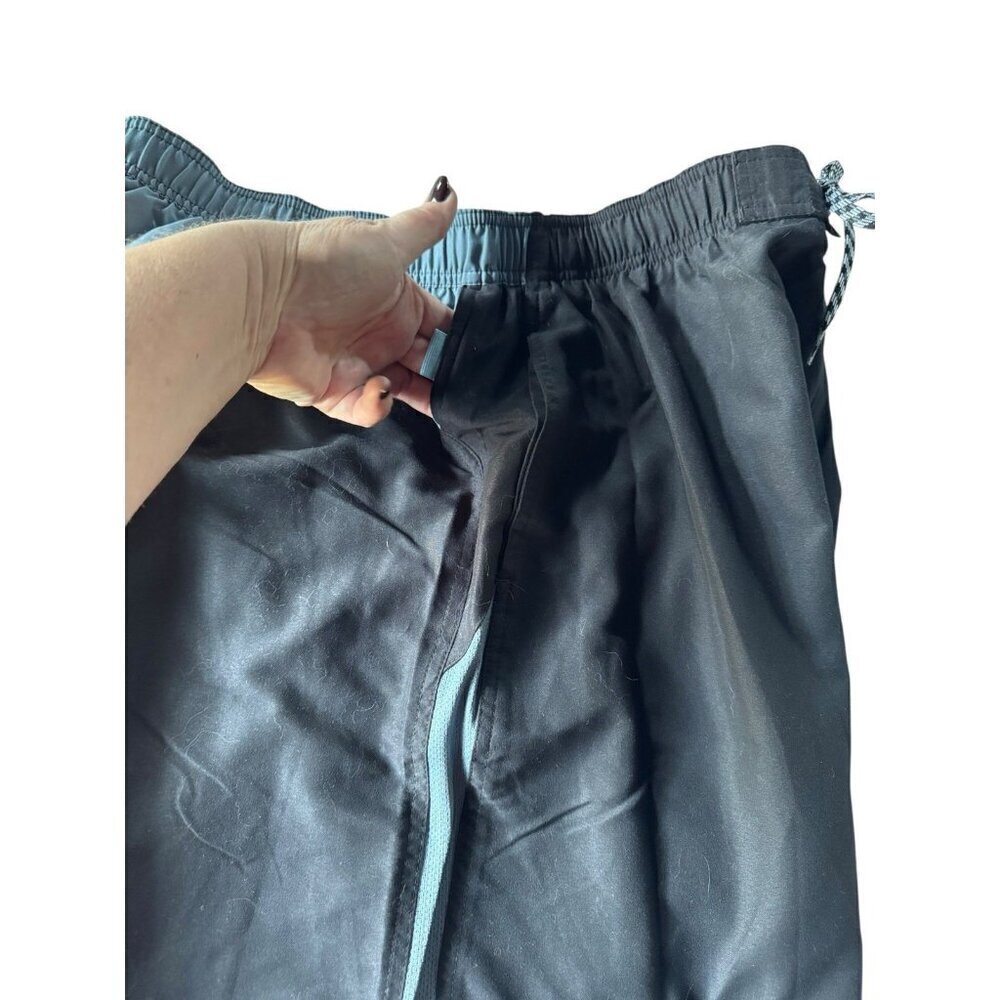 Nike Men's Sz XXL Contend 9" Swim Shorts Black Blue Lined - Picture 8 of 8